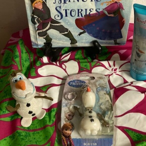 FROZEN LOT DISNEY 5 MINUTE FROZEN STORIES ANNA ELSA OLAF FLASH LOTION KEY NEWTAG - Picture 5 of 14